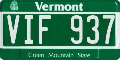 VT license plate VIF937