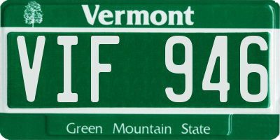 VT license plate VIF946