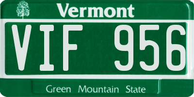 VT license plate VIF956