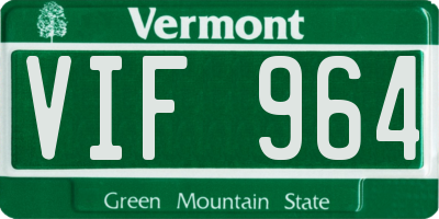 VT license plate VIF964