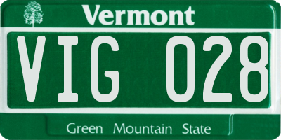 VT license plate VIG028