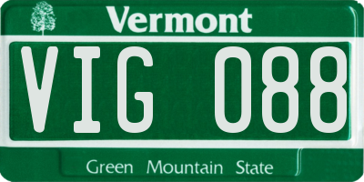 VT license plate VIG088