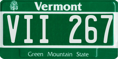 VT license plate VII267