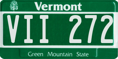VT license plate VII272