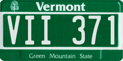 VT license plate VII371