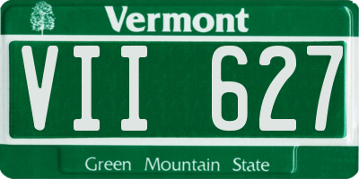 VT license plate VII627