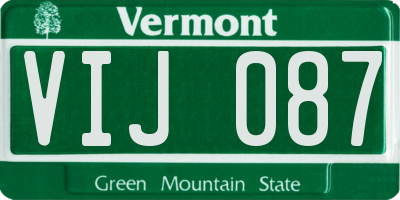 VT license plate VIJ087