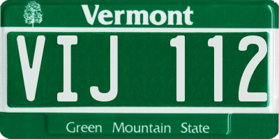 VT license plate VIJ112