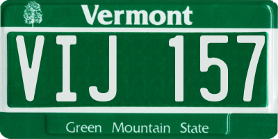 VT license plate VIJ157