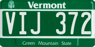 VT license plate VIJ372
