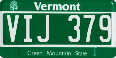 VT license plate VIJ379