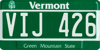 VT license plate VIJ426