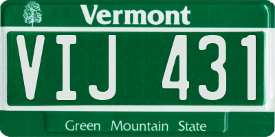 VT license plate VIJ431