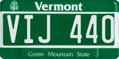 VT license plate VIJ440