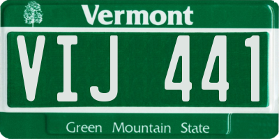 VT license plate VIJ441