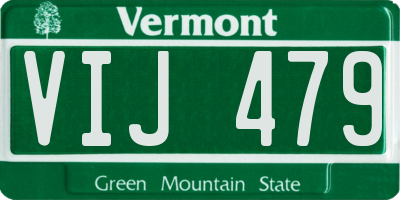 VT license plate VIJ479