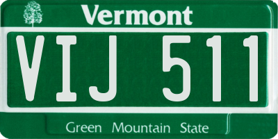 VT license plate VIJ511