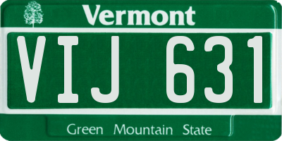 VT license plate VIJ631