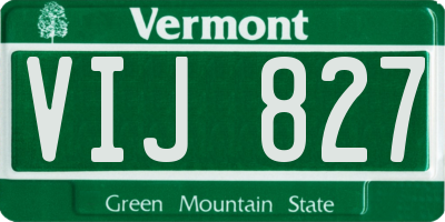 VT license plate VIJ827