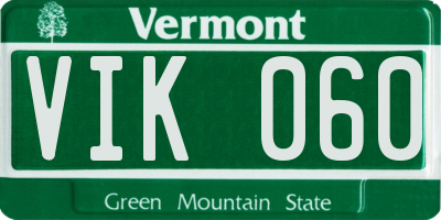 VT license plate VIK060