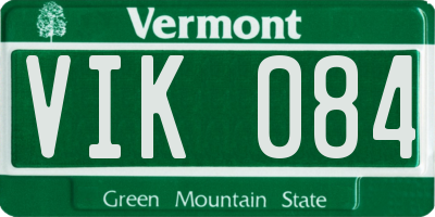 VT license plate VIK084