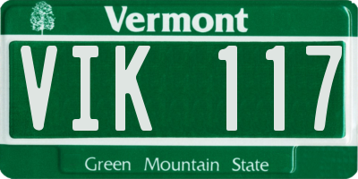 VT license plate VIK117