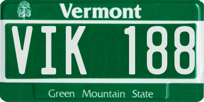 VT license plate VIK188
