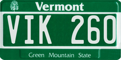 VT license plate VIK260