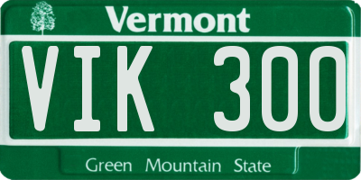 VT license plate VIK300