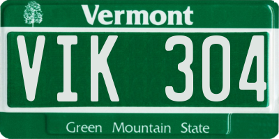 VT license plate VIK304