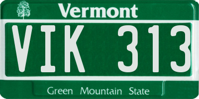 VT license plate VIK313