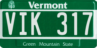 VT license plate VIK317