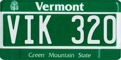 VT license plate VIK320