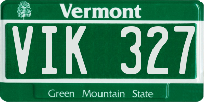 VT license plate VIK327