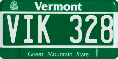 VT license plate VIK328