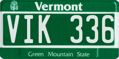 VT license plate VIK336