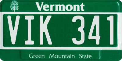 VT license plate VIK341