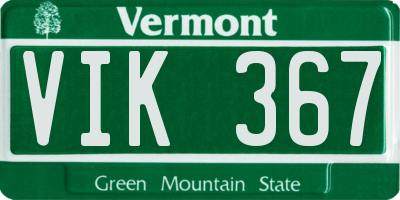 VT license plate VIK367
