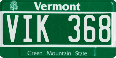 VT license plate VIK368