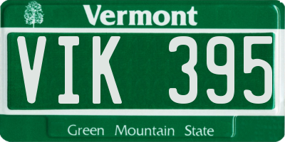 VT license plate VIK395