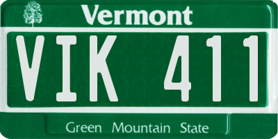 VT license plate VIK411