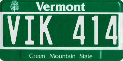 VT license plate VIK414
