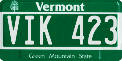 VT license plate VIK423