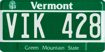 VT license plate VIK428