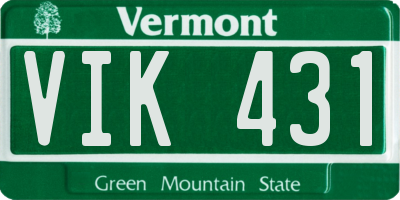 VT license plate VIK431
