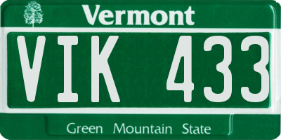 VT license plate VIK433