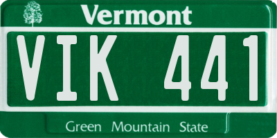 VT license plate VIK441