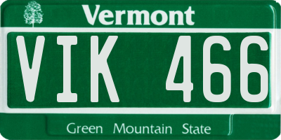 VT license plate VIK466