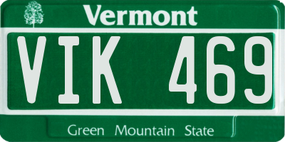 VT license plate VIK469