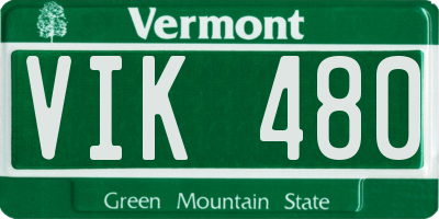 VT license plate VIK480